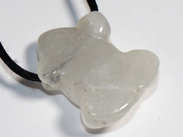 rock crystal with cord or silver 925