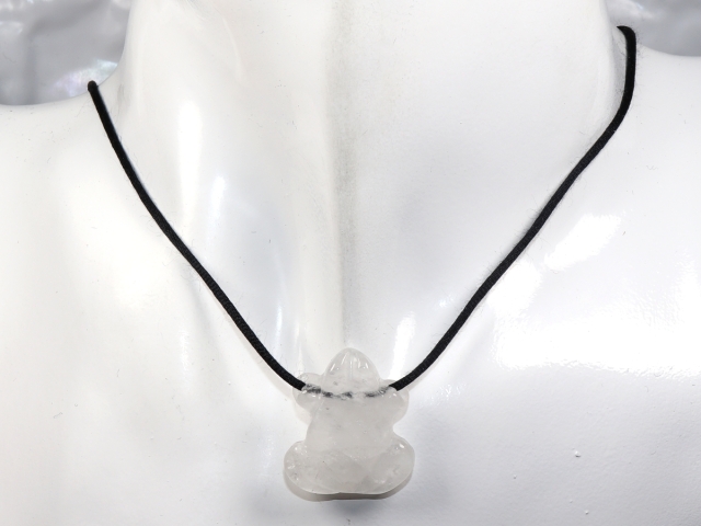 rock crystal with cord or silver 925