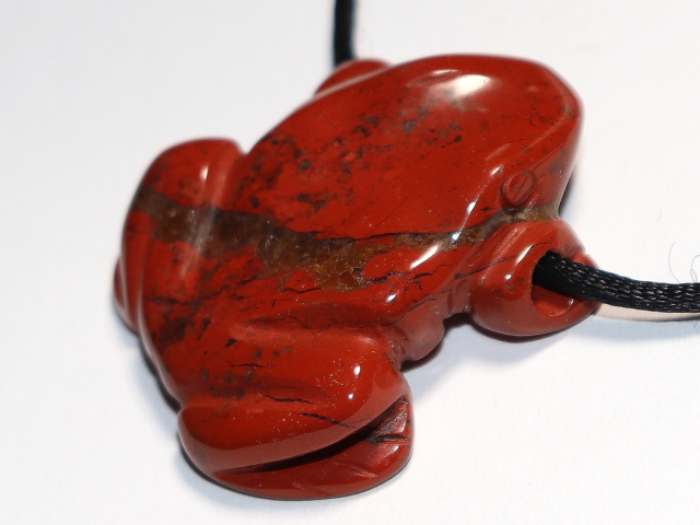 roter Jaspis mit Band oder Silber 925