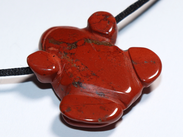 roter Jaspis mit Band oder Silber 925