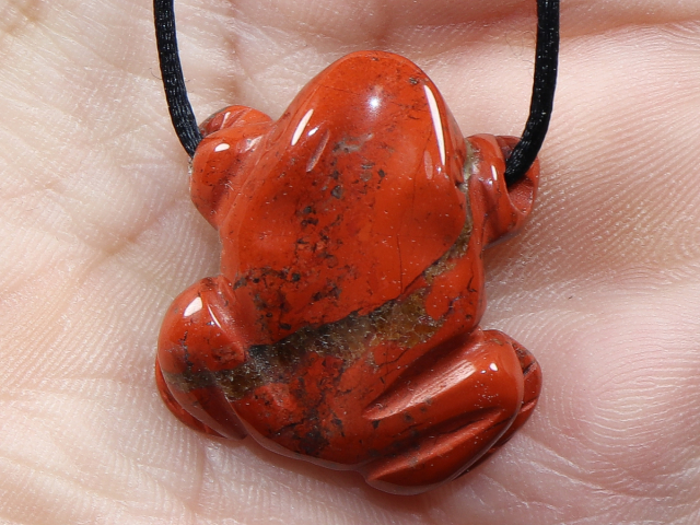 roter Jaspis mit Band oder Silber 925