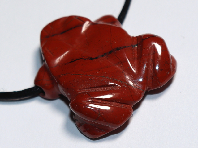 roter Jaspis mit Band oder Silber 925