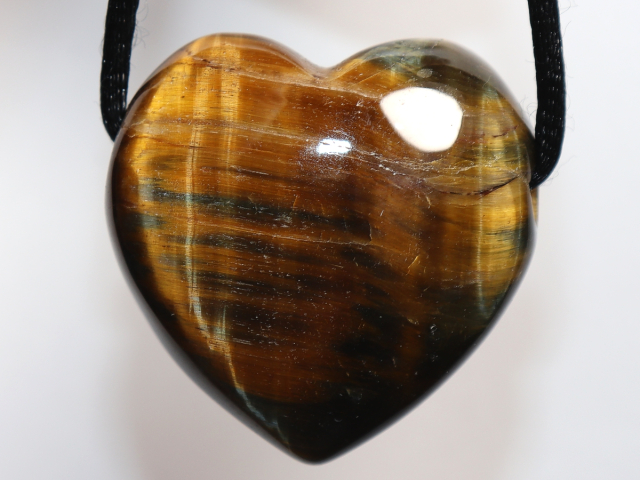 hawks eye with tiger's eye with cord or silver 925