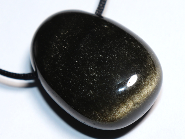 Preview: Goldobsidian mit Band oder Silber 925