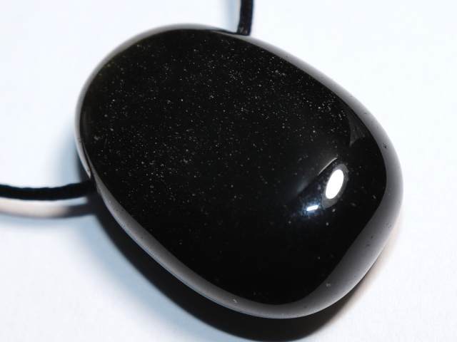 gold obsidian with cord or silver 925