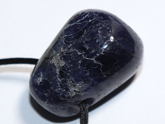 iolite with cord or silver 925
