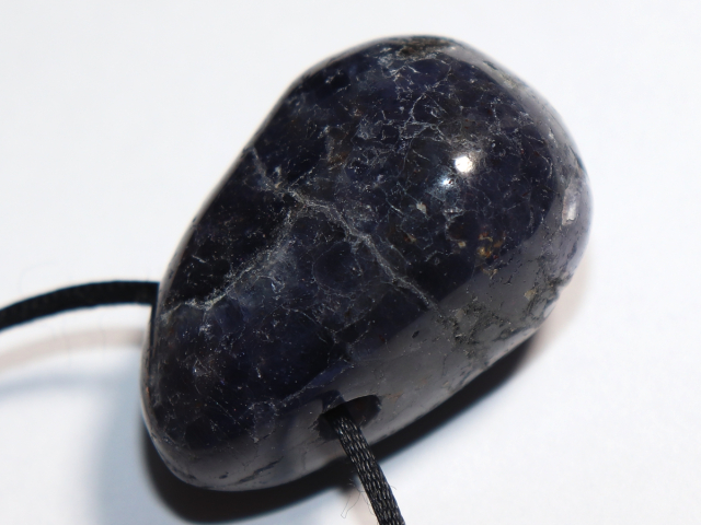 iolite with cord or silver 925