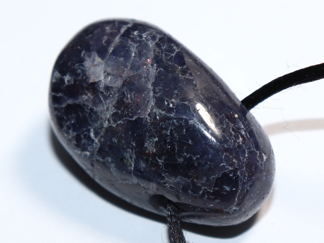iolite with cord or silver 925