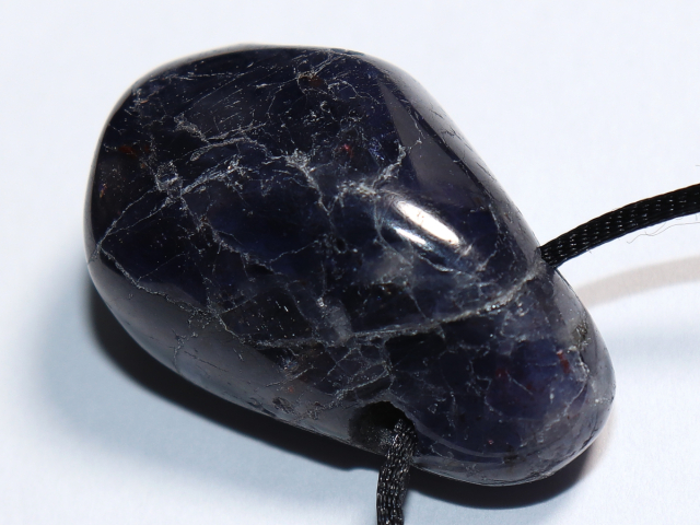 iolite with cord or silver 925