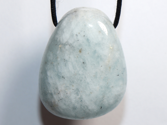 Preview: aquamarine with cord or silver 925