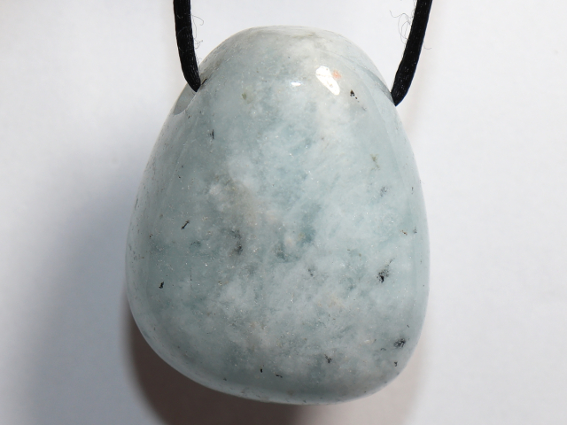 Preview: aquamarine with cord or silver 925