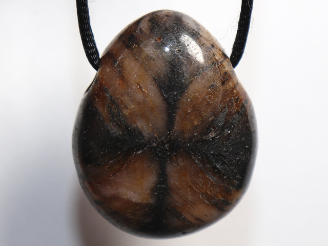 cross stone with cord or silver 925