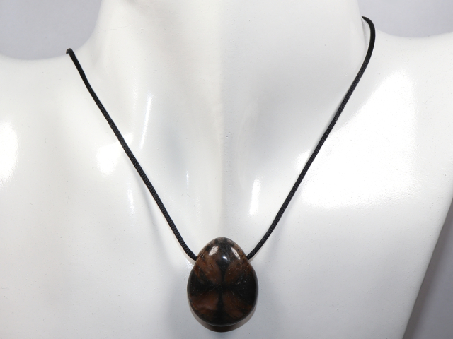 Preview: cross stone with cord or silver 925