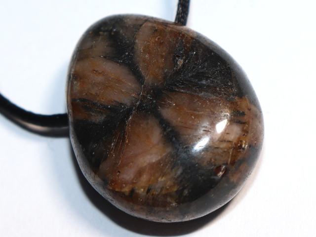 Preview: cross stone with cord or silver 925