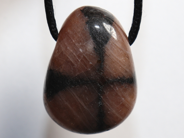 Preview: cross stone with cord or silver 925