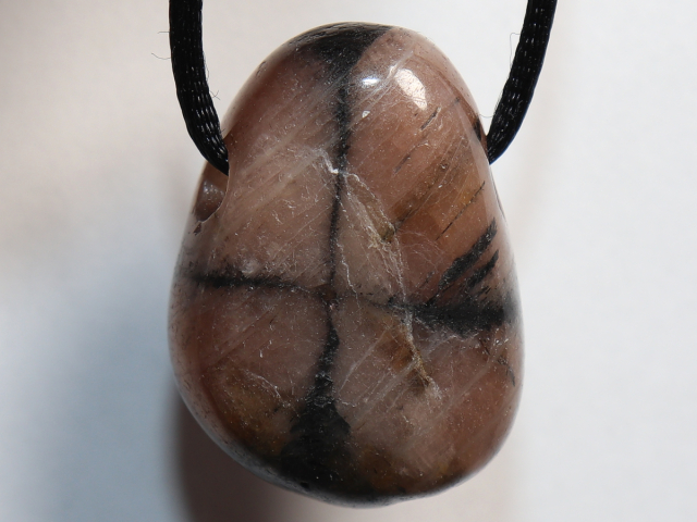 Preview: cross stone with cord or silver 925