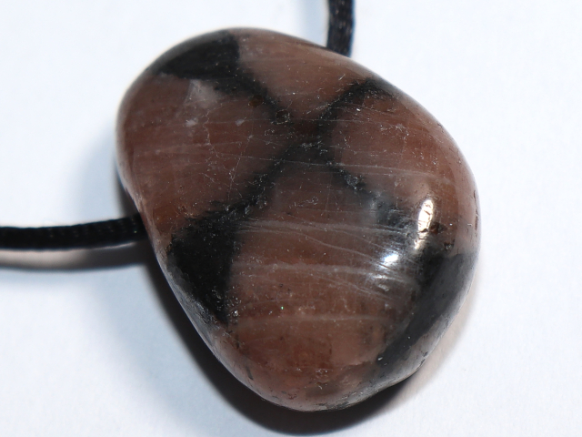 cross stone with cord or silver 925