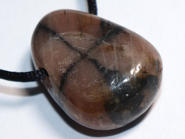 cross stone with cord or silver 925