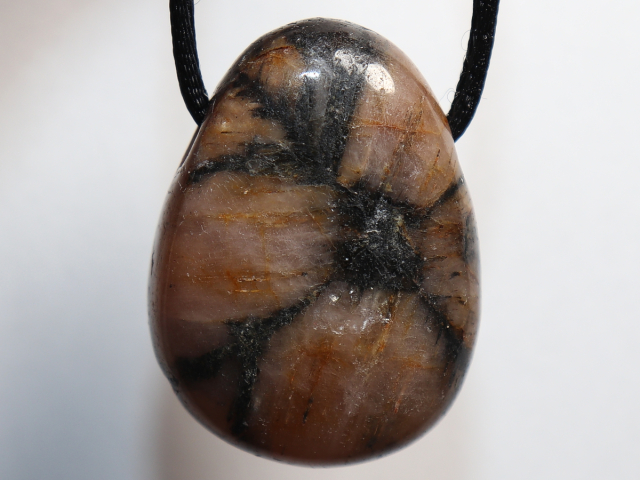 cross stone with cord or silver 925