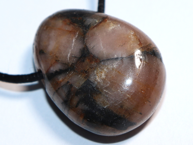 cross stone with cord or silver 925