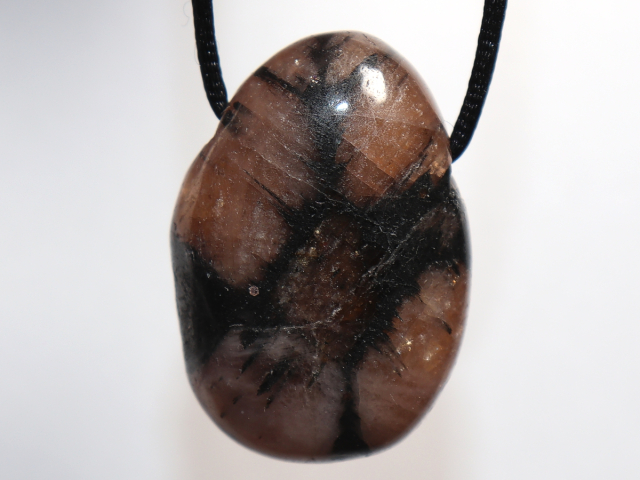 cross stone with cord or silver 925
