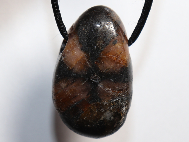 cross stone with cord or silver 925