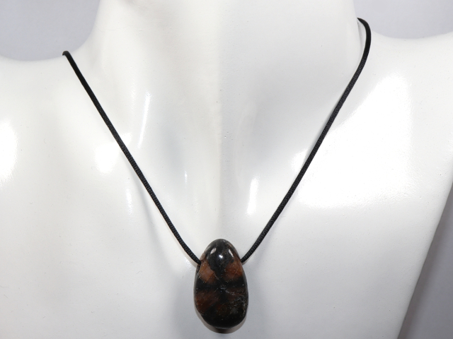 Preview: cross stone with cord or silver 925