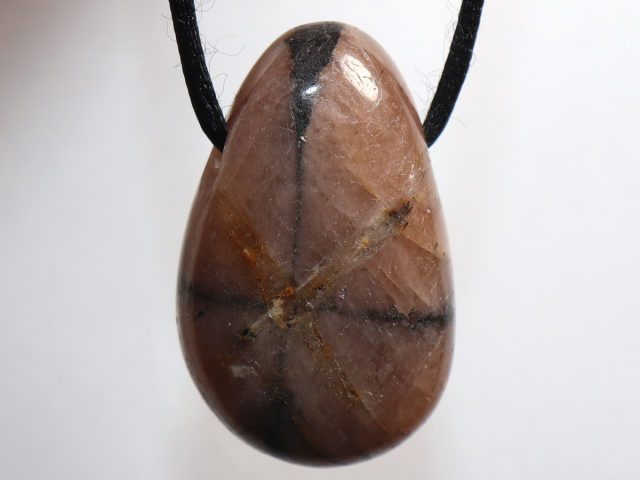 Preview: cross stone with cord or silver 925