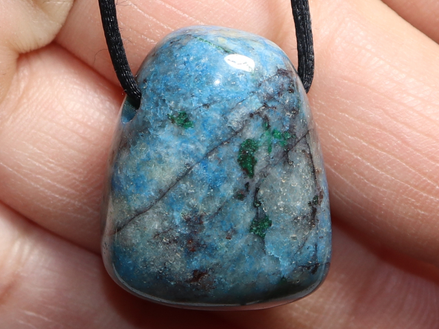 shattuckite with cord or silver 925