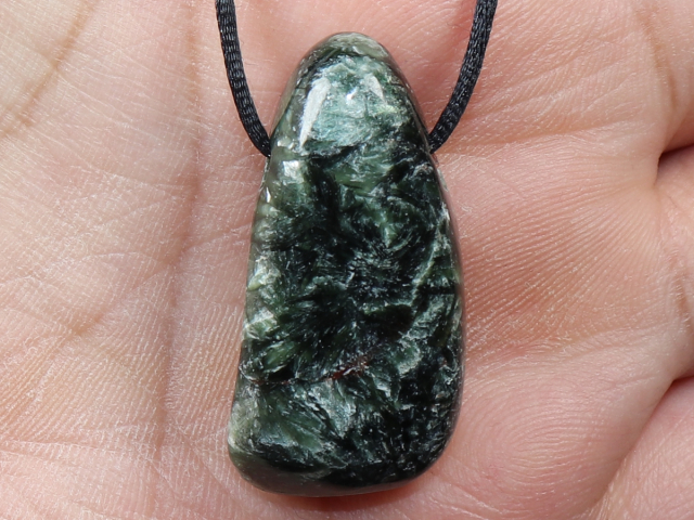 seraphinite with cord or silver 925