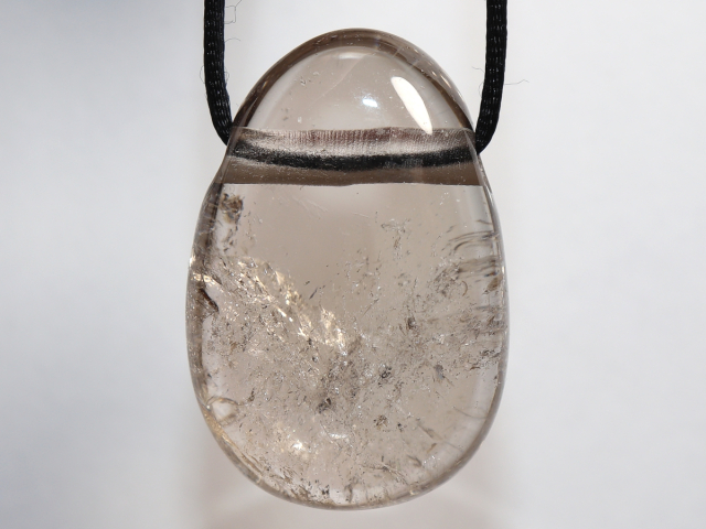 Preview: smoky quartz with cord or silver 925