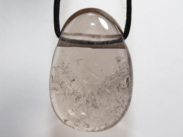 Preview: smoky quartz with cord or silver 925