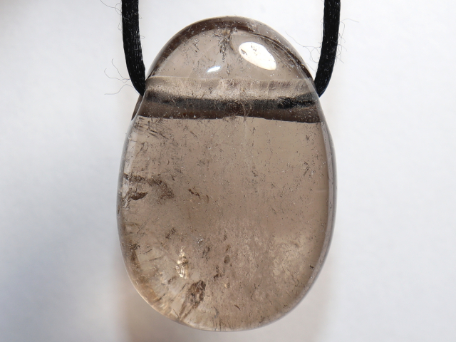 smoky quartz with cord or silver 925