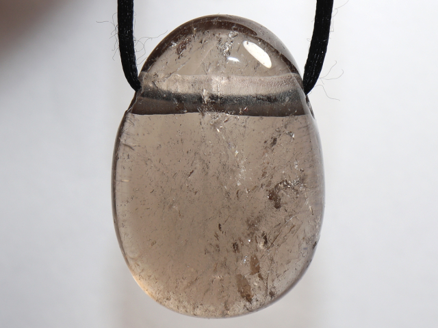Preview: smoky quartz with cord or silver 925