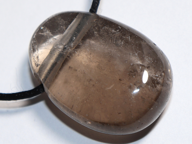 smoky quartz with cord or silver 925
