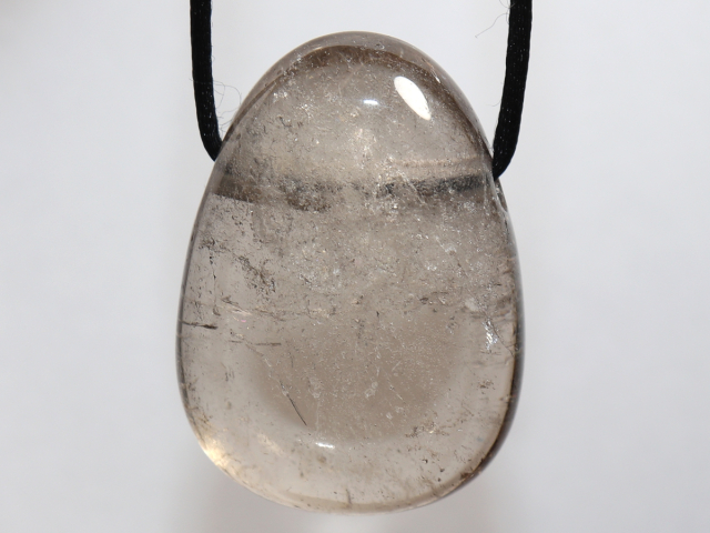 Preview: smoky quartz with cord or silver 925