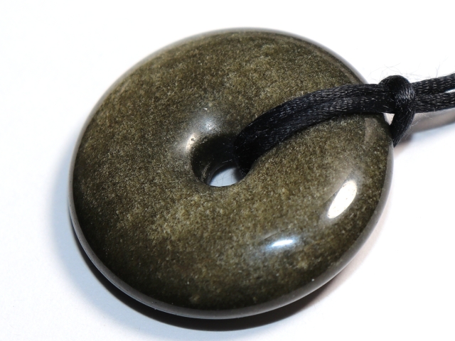 gold obsidian with cord