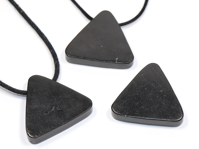 shungite with cord or silver 925