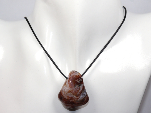 Preview: fire agate with cord or silver 925