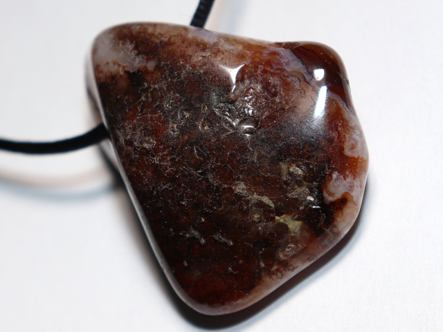 fire agate with cord or silver 925