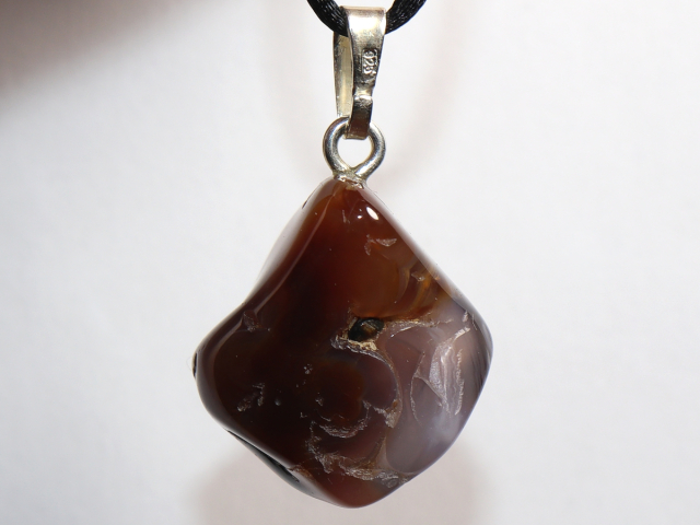 Preview: fire agate with cord or silver 925
