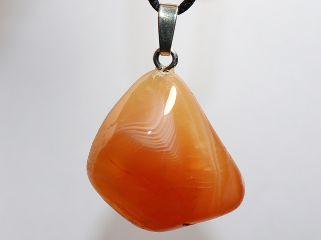 apricot agate with cord or silver 925