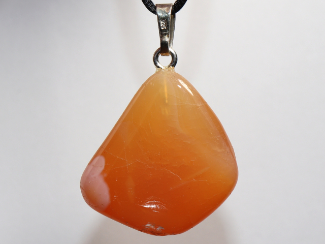 apricot agate with cord or silver 925
