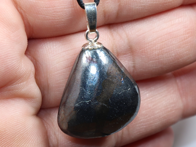 chalcopyrite with cord or silver 925