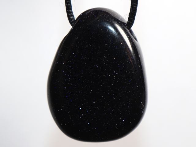 Preview: blue sandstone with cord or silver 925