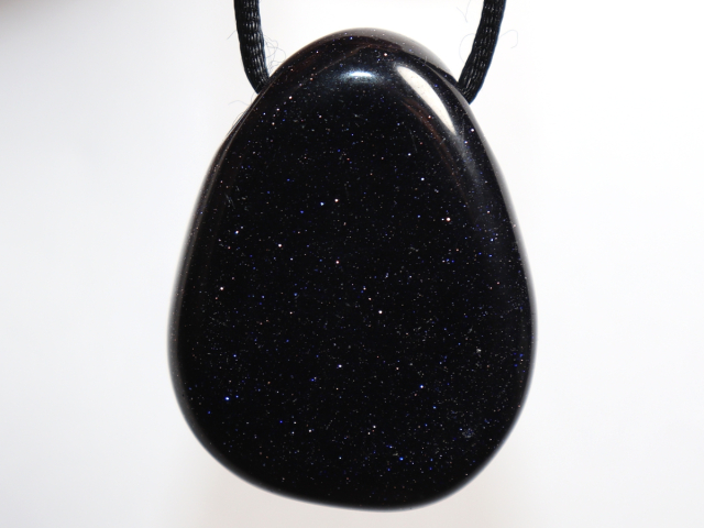 Preview: blue sandstone with cord or silver 925