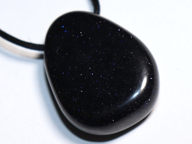 blue sandstone with cord or silver 925