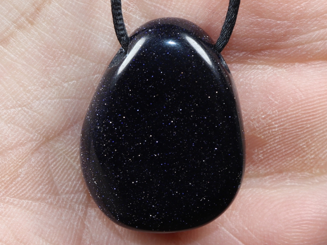 blue sandstone with cord or silver 925