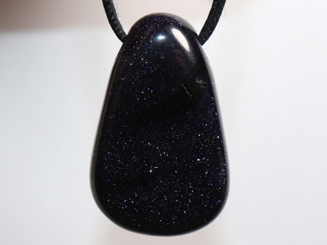 Preview: blue sandstone with cord or silver 925