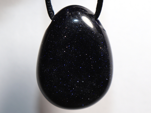 blue sandstone with cord or silver 925